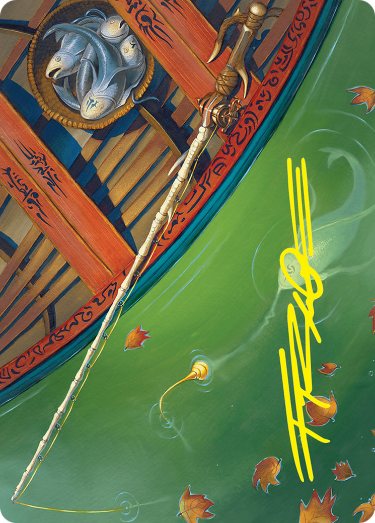 Fishing Pole Art Card (18/54) (Gold-Stamped Signature) [Foundations Art Series] | Good Games Adelaide SA
