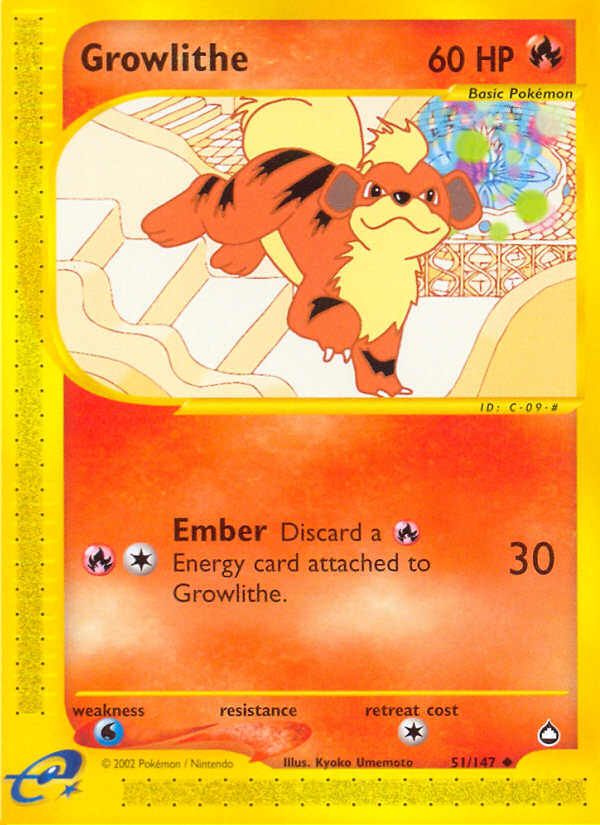 Growlithe (51/147) [Aquapolis] | Good Games Adelaide SA