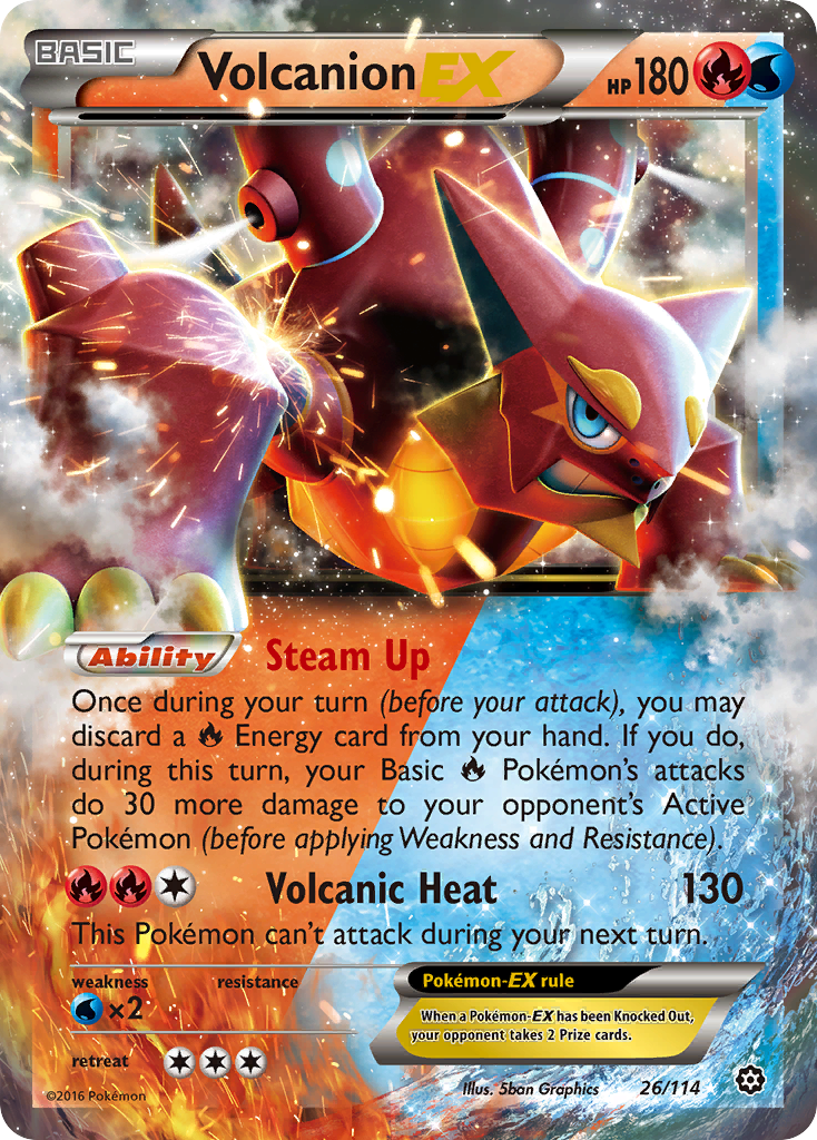 Volcanion EX (26/114) [XY: Steam Siege] | Good Games Adelaide SA