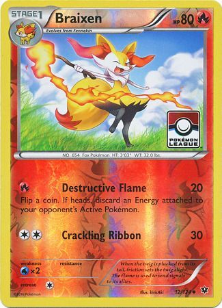 Braixen (12/124) (League Promo) [XY: Fates Collide] | Good Games Adelaide SA