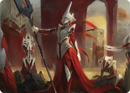 Porcelain Zealot Art Card [Phyrexia: All Will Be One Art Series] | Good Games Adelaide SA