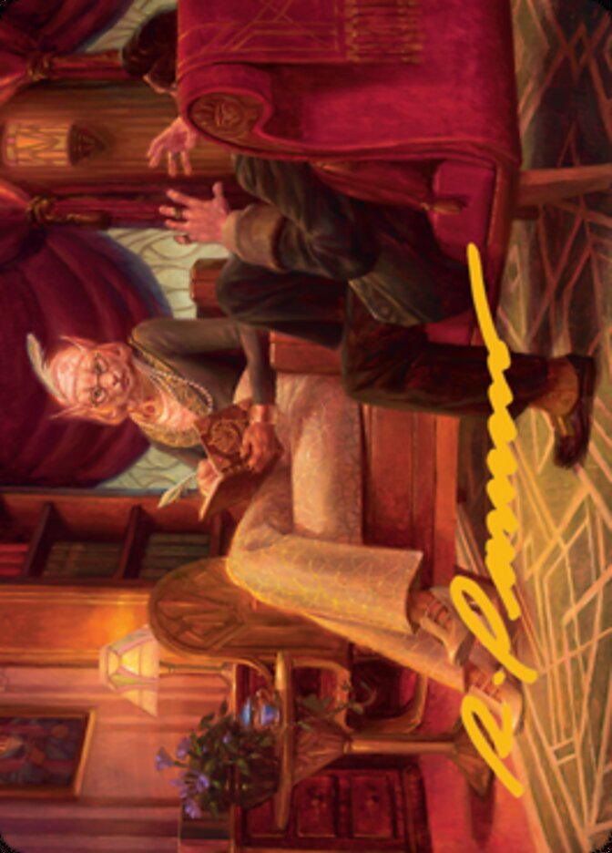 Phabine, Boss's Confidant Art Card (Gold-Stamped Signature) [Streets of New Capenna Art Series] | Good Games Adelaide SA