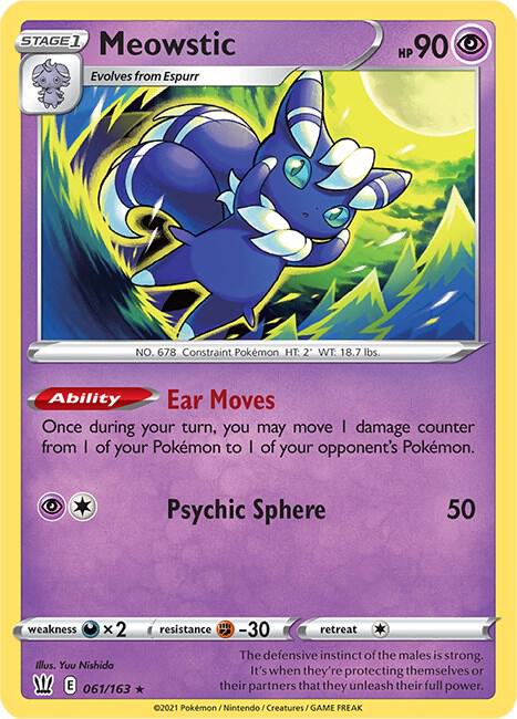 Meowstic 061/163 (SWSH05: Battle Styles)  - Holofoil | Good Games Adelaide SA