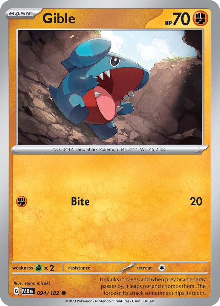 Gible (094/182) [Scarlet & Violet: Paradox Rift] | Good Games Adelaide SA