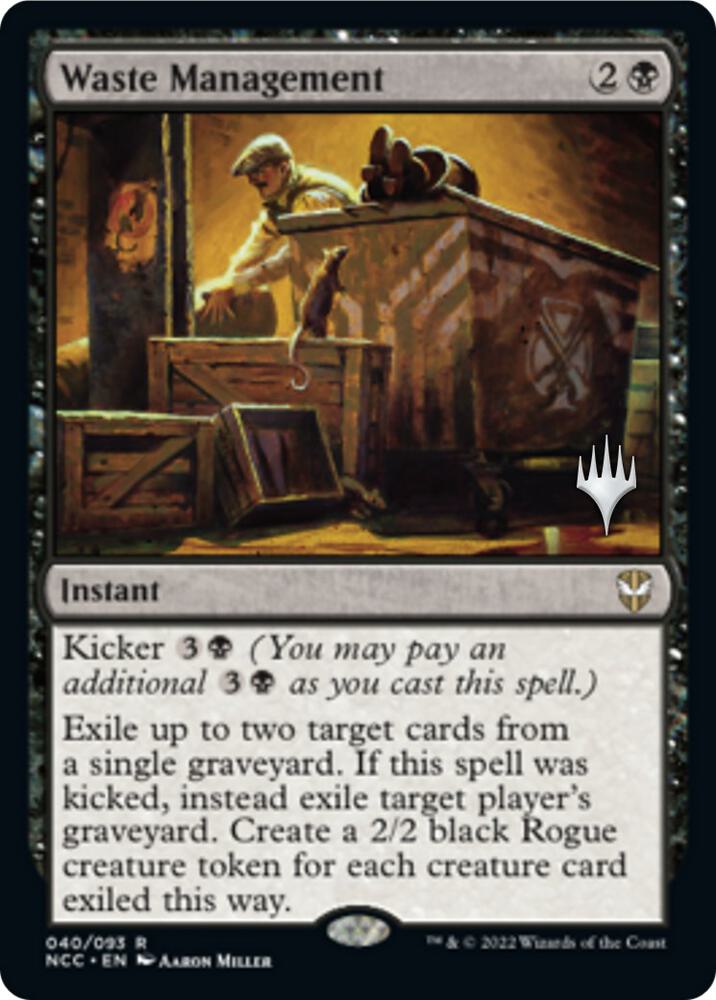 Waste Management 40 (Promo Pack: Streets of New Capenna)  - Foil | Good Games Adelaide SA