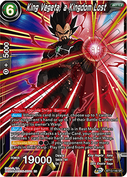 King Vegeta, a Kingdom Lost (Super Rare) [BT13-146] | Good Games Adelaide SA