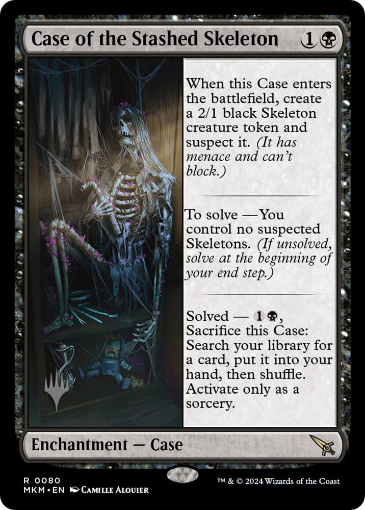 Case of the Stashed Skeleton 80 (Promo Pack: Murders at Karlov Manor)  - Foil | Good Games Adelaide SA
