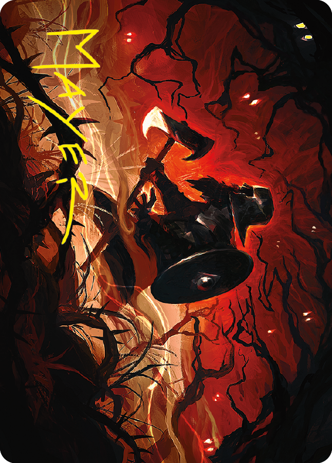 Gimli, Counter of Kills Art Card (44/81) (Gold-Stamped Signature) [The Lord of the Rings: Tales of Middle-earth Art Series] | Good Games Adelaide SA