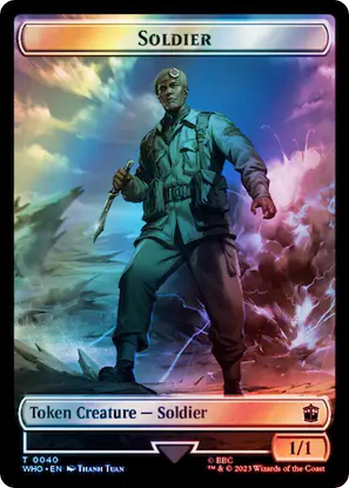 Soldier Osgood Operation Double Double Sided Token Surge Foil 40 // 64 (Universes Beyond: Doctor Who)  - Foil | Good Games Adelaide SA