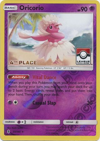 Oricorio (55/145) (League Promo 4th Place) [Sun & Moon: Guardians Rising] | Good Games Adelaide SA