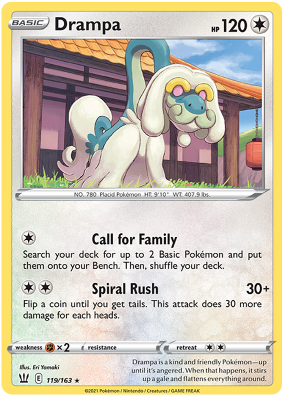 Drampa (119/163) [Sword & Shield: Battle Styles] | Good Games Adelaide SA
