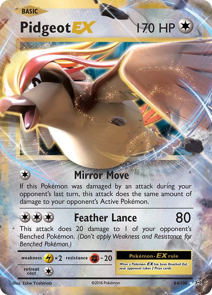 Pidgeot EX 64/108 (XY - Evolutions)  - Holofoil | Good Games Adelaide SA