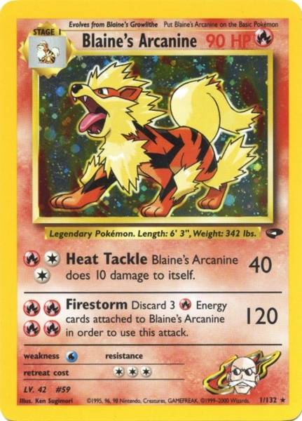 Blaine's Arcanine (1/132) [Gym Challenge Unlimited] | Good Games Adelaide SA