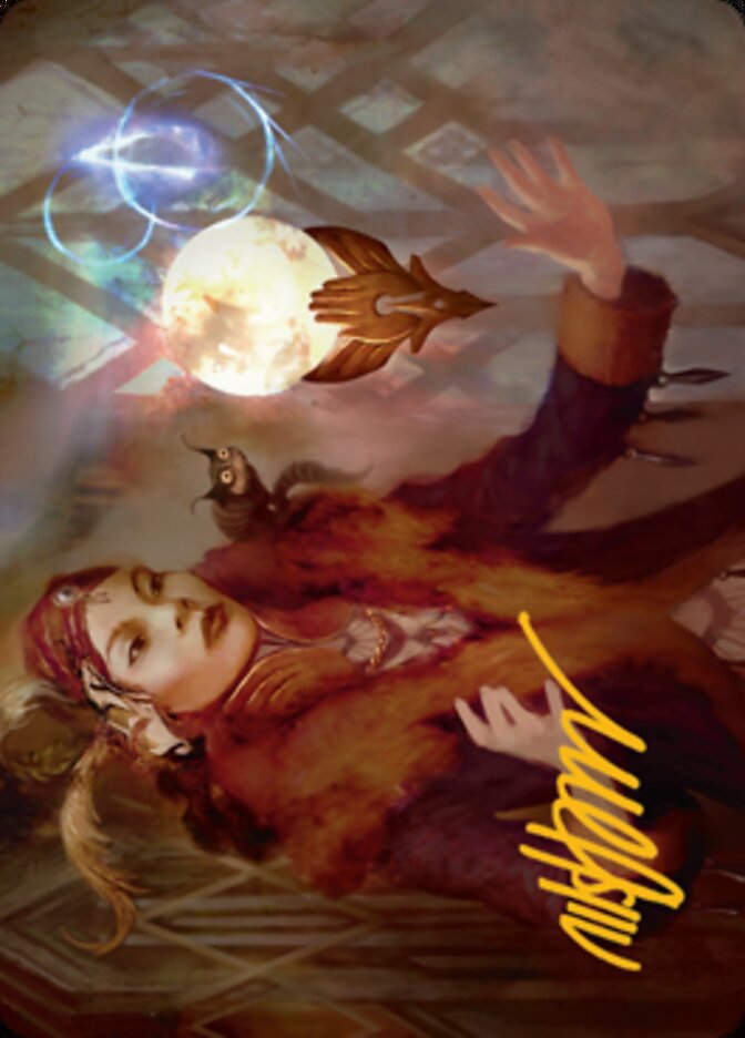 Misfortune Teller Art Card (Gold-Stamped Signature) [Streets of New Capenna Art Series] | Good Games Adelaide SA