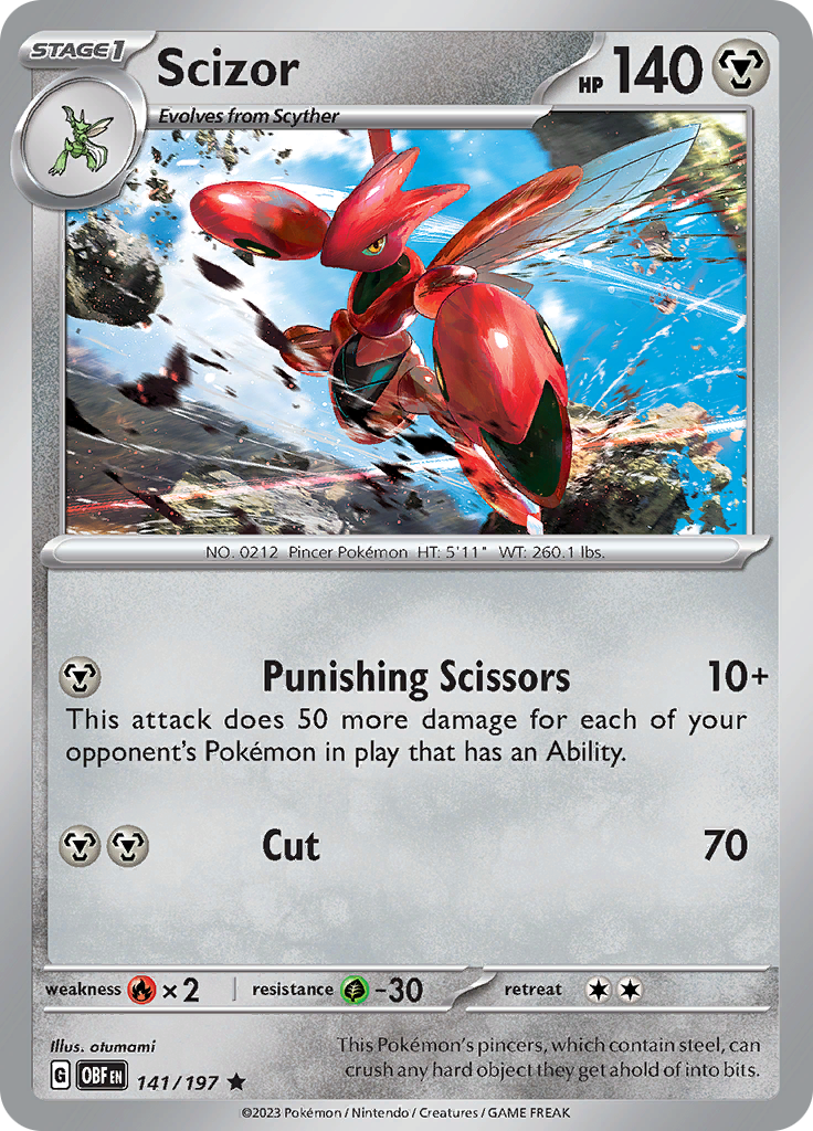 Scizor (141/197) [Scarlet & Violet: Obsidian Flames] | Good Games Adelaide SA