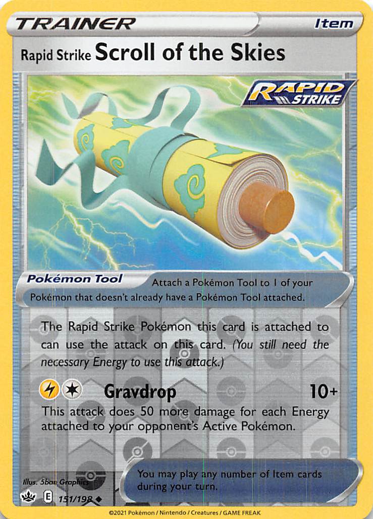 Rapid Strike Scroll of the Skies (151/198) [Sword & Shield: Chilling Reign] | Good Games Adelaide SA