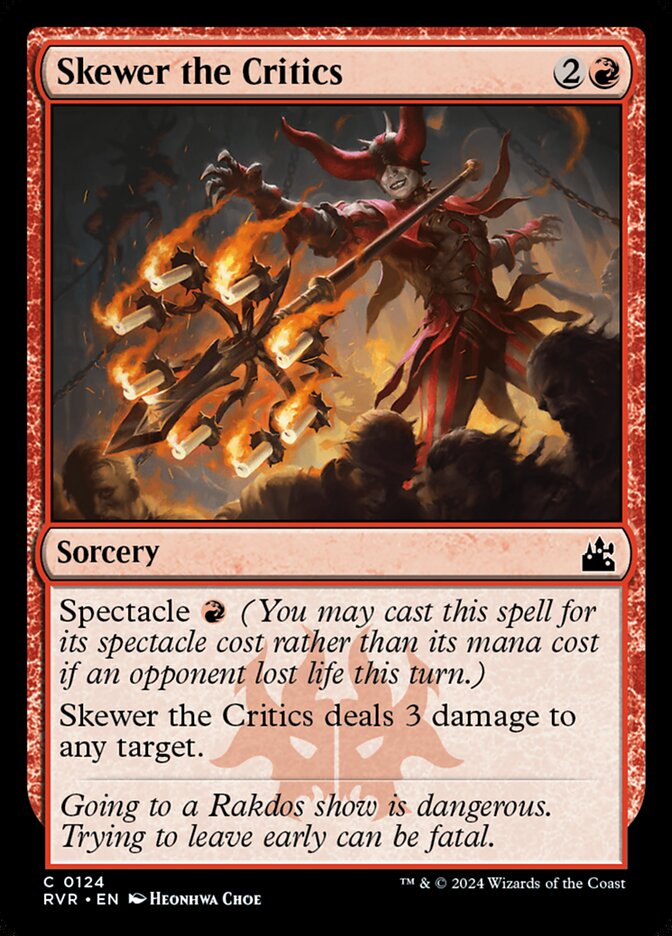 Skewer the Critics 124 (Ravnica Remastered)  - Foil | Good Games Adelaide SA