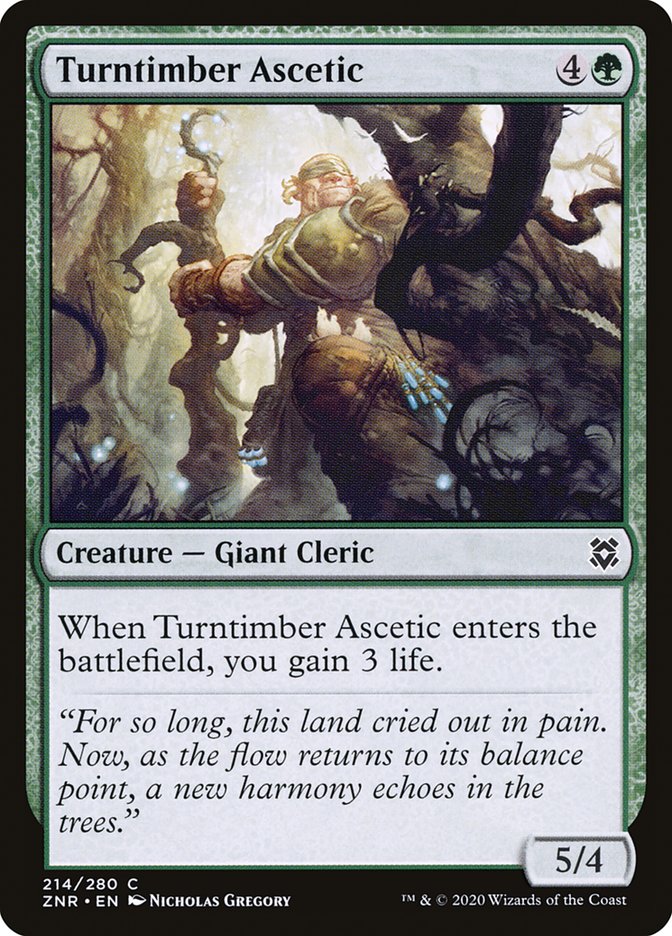 Turntimber Ascetic [Zendikar Rising] | Good Games Adelaide SA