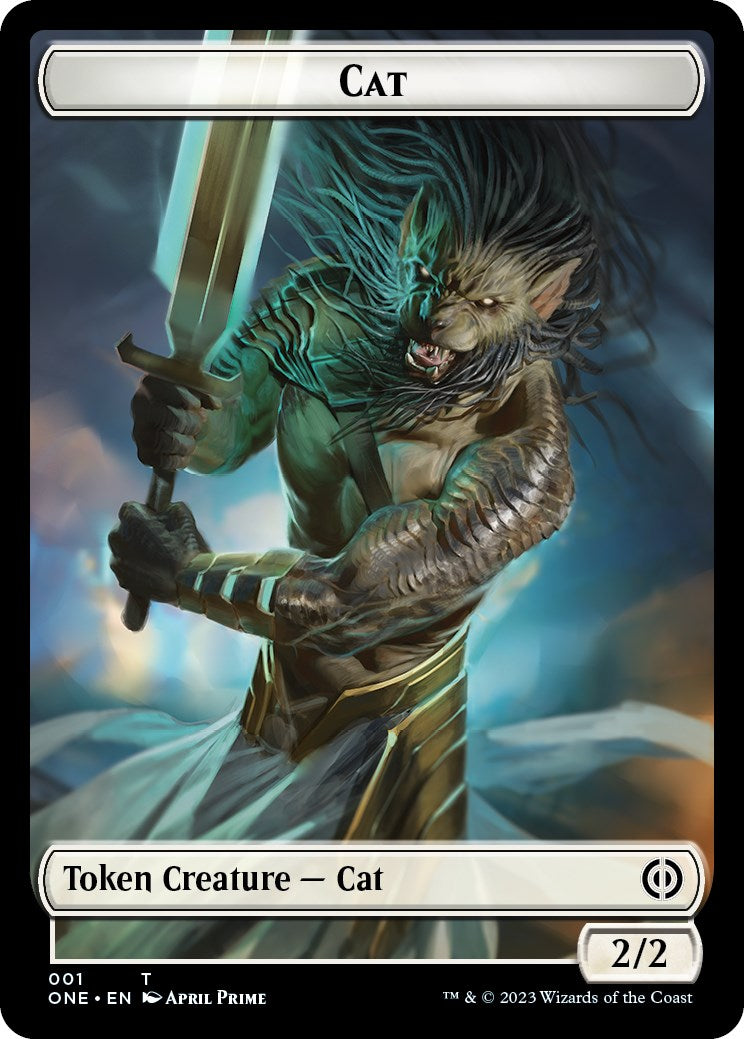Bird // Cat Double-Sided Token [Phyrexia: All Will Be One Commander Tokens] | Good Games Adelaide SA