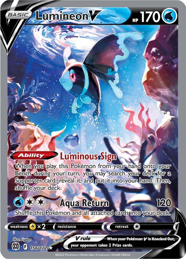 Lumineon V Alternate Full Art 156/172 (SWSH09: Brilliant Stars)  - Holofoil | Good Games Adelaide SA
