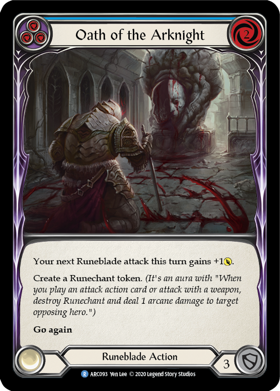 Oath of the Arknight (Blue) [U-ARC093] Unlimited Rainbow Foil | Good Games Adelaide SA