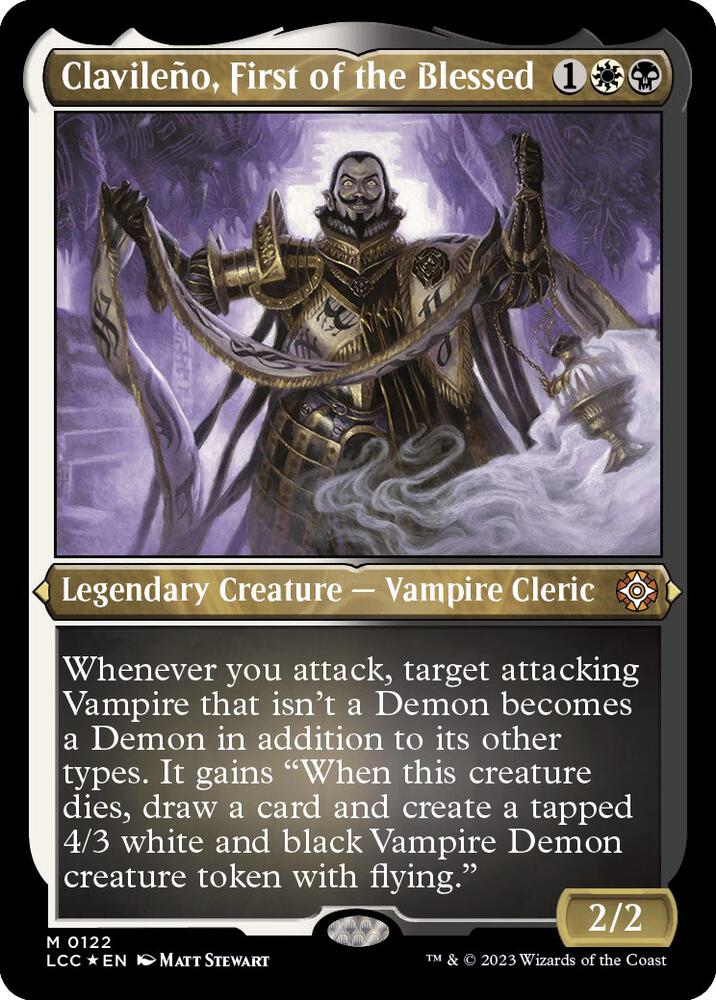 Clavileno First of the Blessed Display Commander Thick Stock 122 (Commander: The Lost Caverns of Ixalan)  - Foil | Good Games Adelaide SA