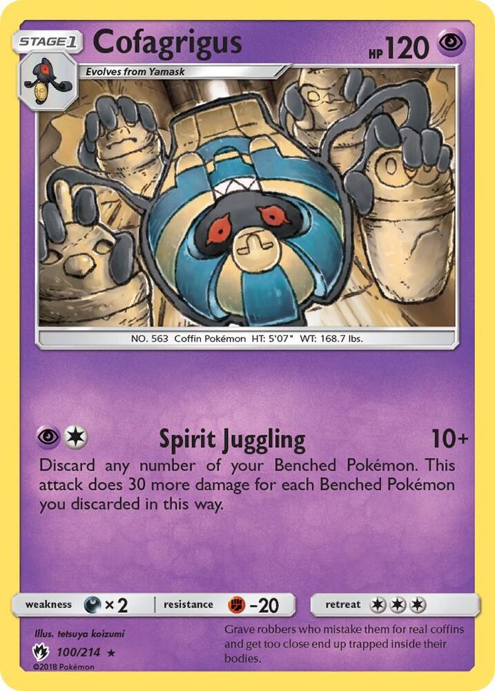 Cofagrigus 100/214 (SM - Lost Thunder)  | Good Games Adelaide SA