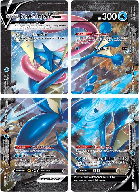 Greninja V UNION Set of 4  (SWSH: Sword & Shield Promo Cards)  - Holofoil | Good Games Adelaide SA