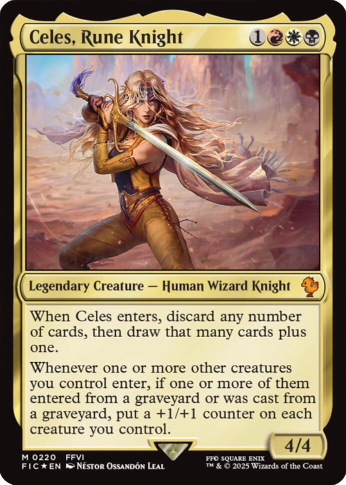 Celes Rune Knight 220 (Commander: FINAL FANTASY)  - Foil | Good Games Adelaide SA