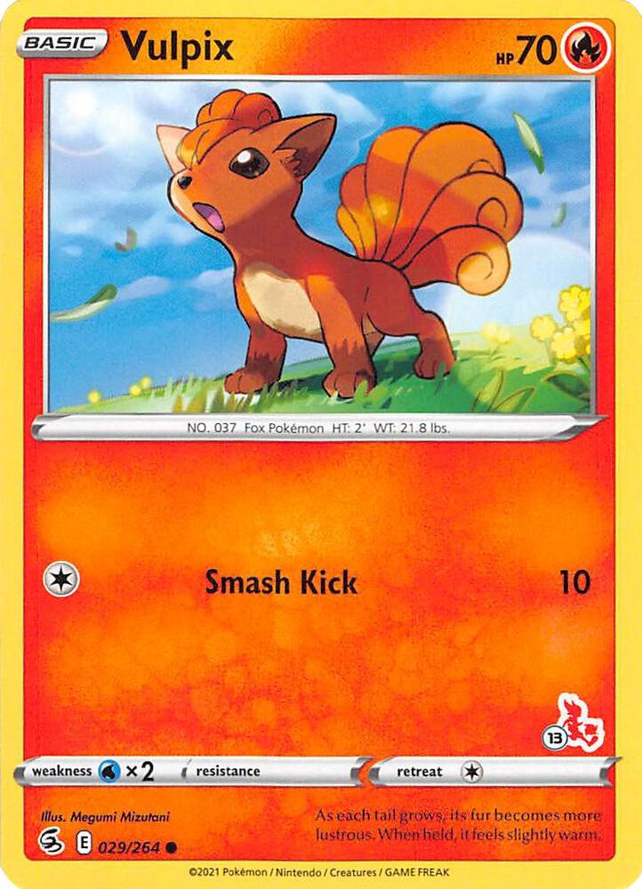 Vulpix 029 264 13 Cinderace Stamped 029/264 (Battle Academy 2022)  | Good Games Adelaide SA