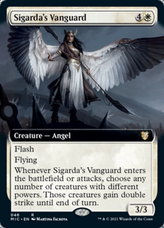 Sigarda's Vanguard (Extended) [Innistrad: Midnight Hunt Commander] | Good Games Adelaide SA