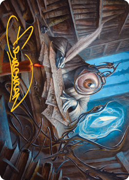 Unblinking Observer Art Card (Gold-Stamped Signature) [Innistrad: Midnight Hunt Art Series] | Good Games Adelaide SA