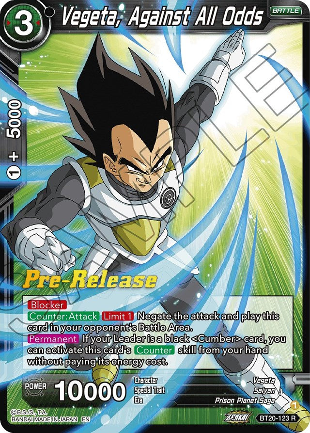 Vegeta, Against All Odds (BT20-123) [Power Absorbed Prerelease Promos] | Good Games Adelaide SA