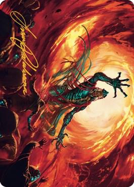 Gix Yawgmoth Praetor Art Card Gold Stamped Signature 16 (Art Series: The Brothers' War)  | Good Games Adelaide SA