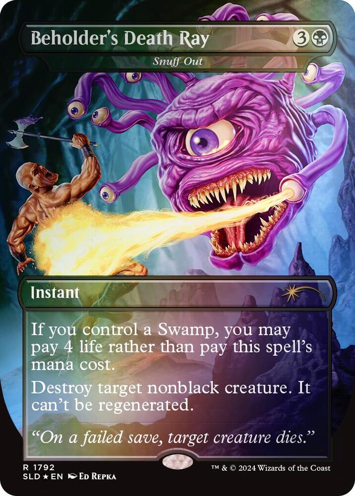 Beholders Death Ray Snuff Out Rainbow Foil 1792 (Secret Lair Drop Series)  - Foil | Good Games Adelaide SA
