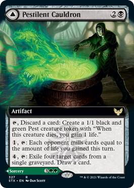 Pestilent Cauldron Extended Art 327 (Strixhaven: School of Mages)  - Foil | Good Games Adelaide SA