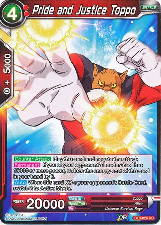 Pride and Justice Toppo [BT3-026] | Good Games Adelaide SA