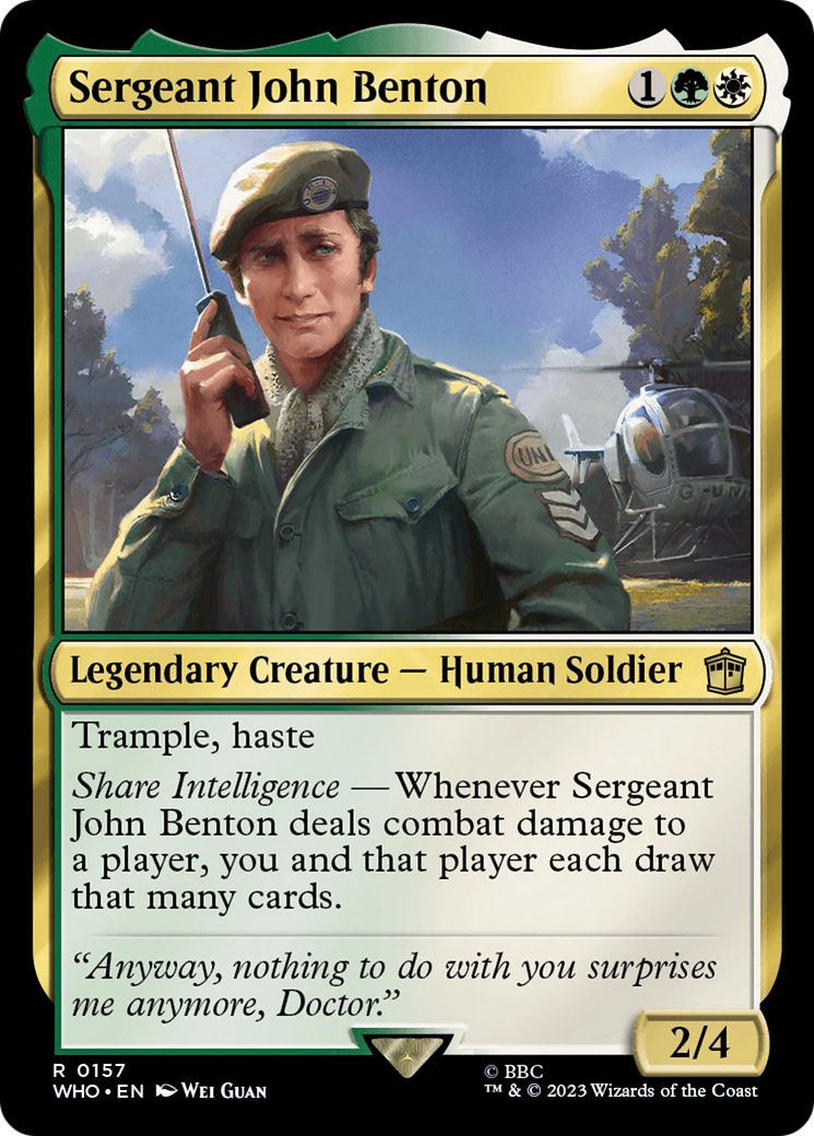 Sergeant John Benton [Doctor Who] | Good Games Adelaide SA