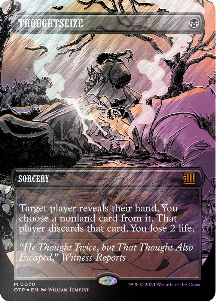Thoughtseize 70 (Outlaws of Thunder Junction: Breaking News)  - Foil | Good Games Adelaide SA