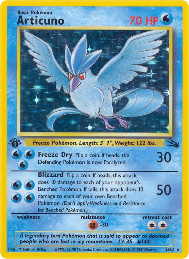 Articuno 2 02/62 (Fossil)  - 1st Edition Holofoil | Good Games Adelaide SA