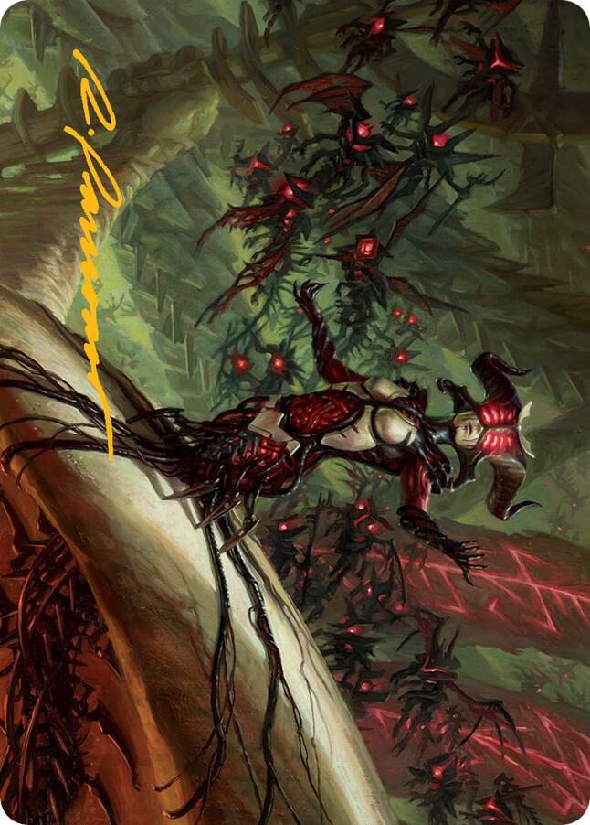 Sheoldred Art Card Gold Stamped Signature 28 (Art Series: March of the Machine)  | Good Games Adelaide SA