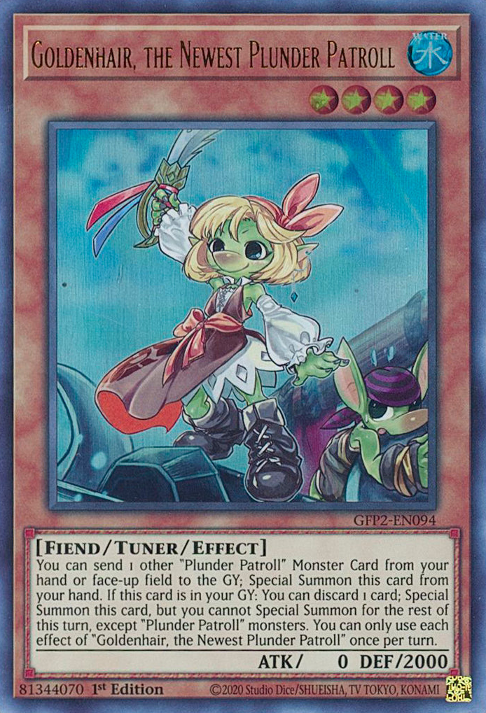 Goldenhair, the Newest Plunder Patroll [GFP2-EN094] Ultra Rare | Good Games Adelaide SA