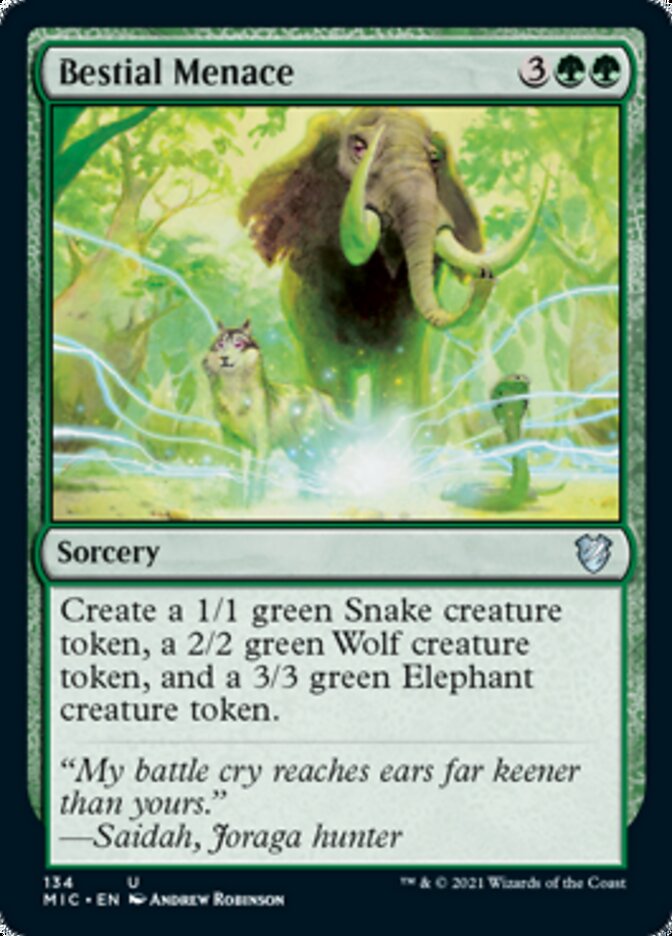Bestial Menace [Innistrad: Midnight Hunt Commander] | Good Games Adelaide SA