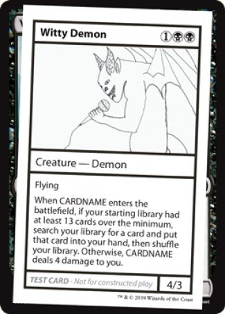 Witty Demon (2021 Edition) [Mystery Booster Playtest Cards] | Good Games Adelaide SA
