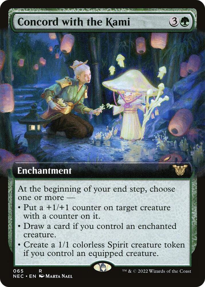 Concord with the Kami 65 (Commander: Kamigawa: Neon Dynasty)  - Extended Art | Good Games Adelaide SA