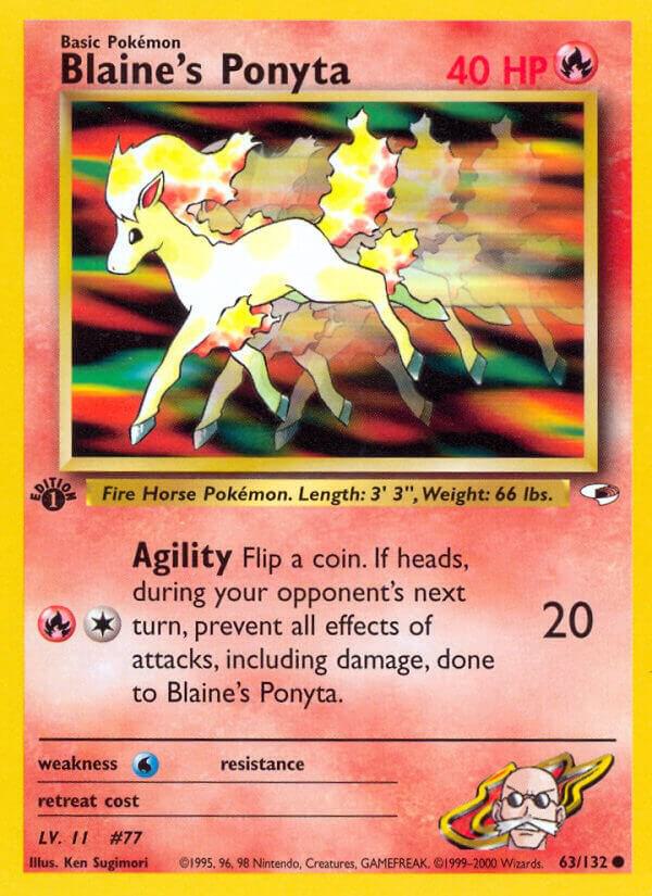 Blaines Ponyta 063/132 (Gym Heroes)  - 1st Edition | Good Games Adelaide SA