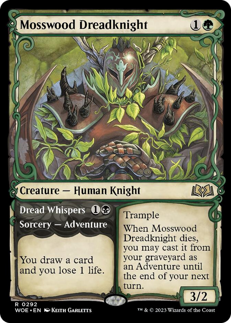 Mosswood Dreadknight // Dread Whispers (Showcase) [Wilds of Eldraine] | Good Games Adelaide SA