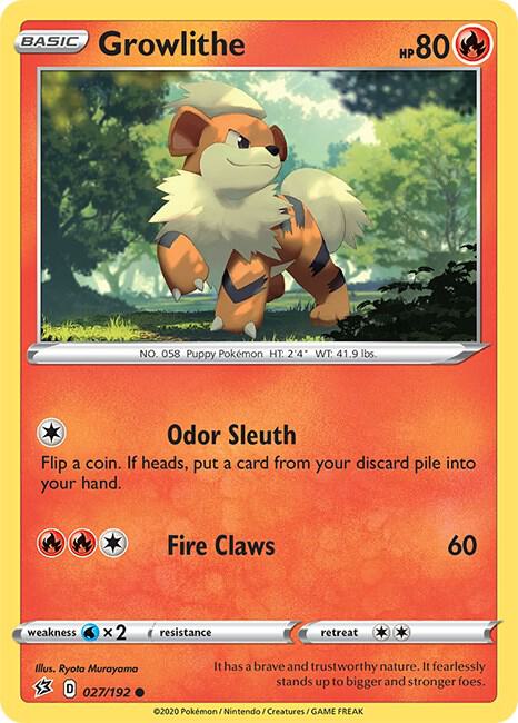 Growlithe 027/192 (SWSH02: Rebel Clash)  | Good Games Adelaide SA