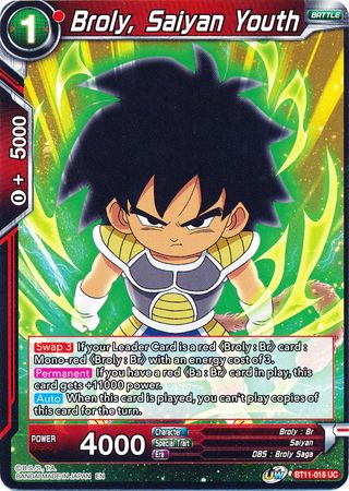 Broly, Saiyan Youth [BT11-018] | Good Games Adelaide SA