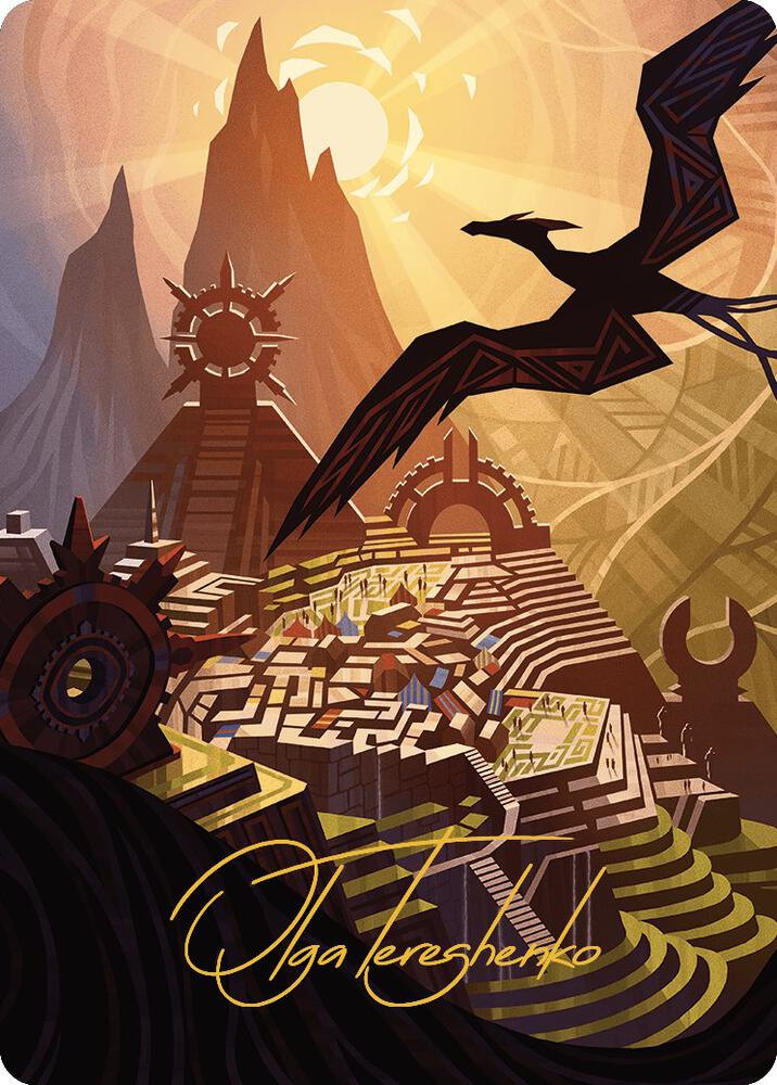 Plains Art Card Gold Stamped Signature 44 (Art Series: The Lost Caverns of Ixalan)  | Good Games Adelaide SA